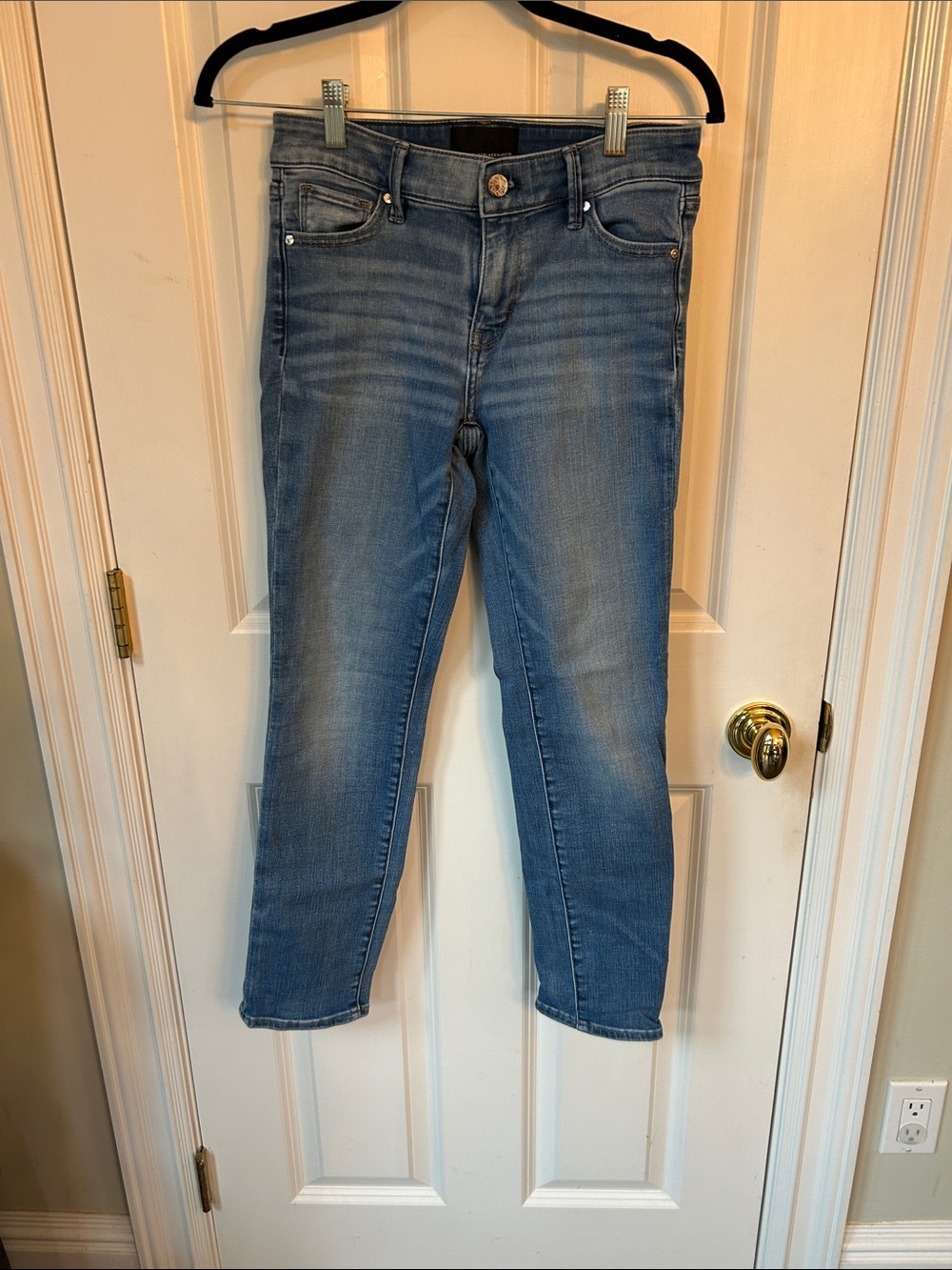 White House Black Market Light Blue Slim soft jeans.